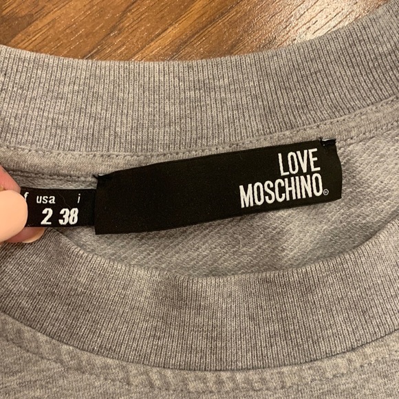 Love Moschino Embroidered Love Grey Sweater - Picture 8 of 15
